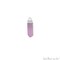 Pencil Point Rectangle Pendant, Silver Electroplated Single Bail 24x6mm, Gemstone Connector Charm, GemMartUSA (50790)